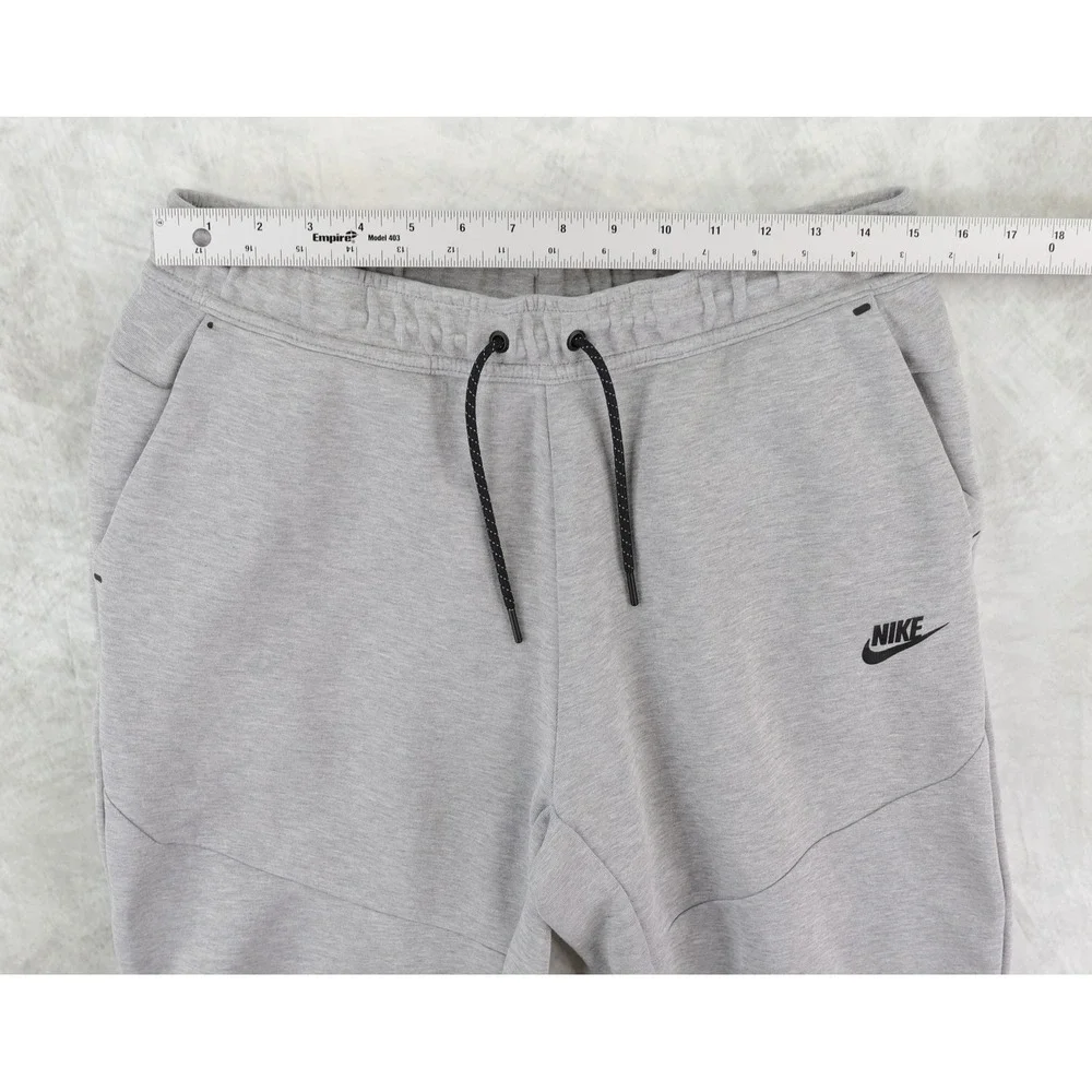 Nike Tech Fleece Joggers Mens Large Heather Gray Sweatpants CU4495-063 READ